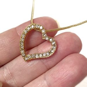 Swarovski Elements Open Crystal Heart Necklace